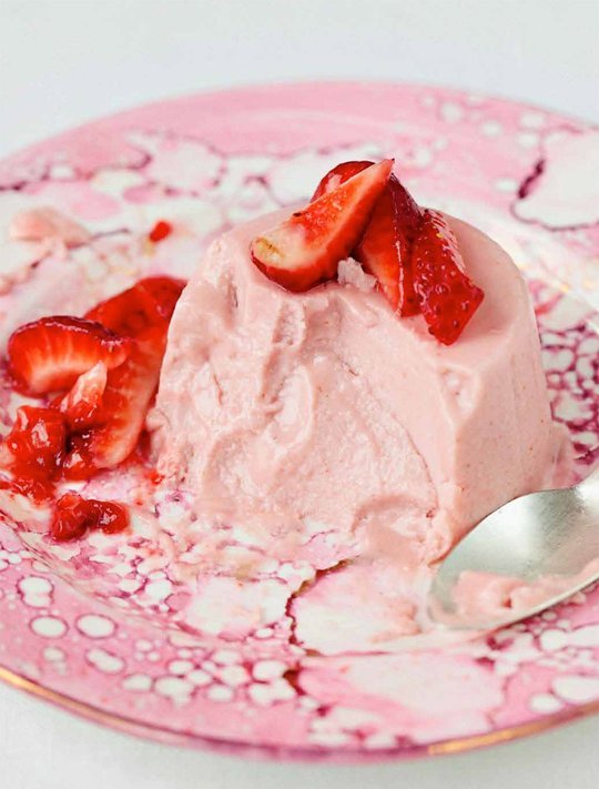 Strawberry Panna Cotta from Bakeless Sweets by Faith Durand