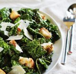 Recipe: Garlicky Grilled Kale Salad with Grilled Bread