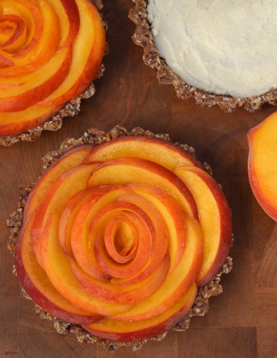 No-Bake Dessert Recipe: Peach Tarts with Ginger and Coconut