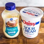 Mayonnaise and sour cream