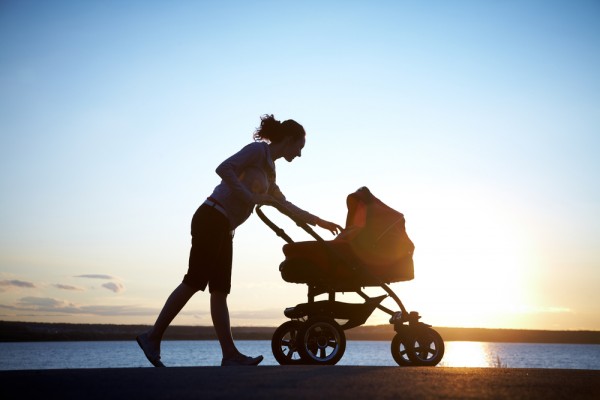 A walk with baby can be the perfect prescription for physical and mental health.