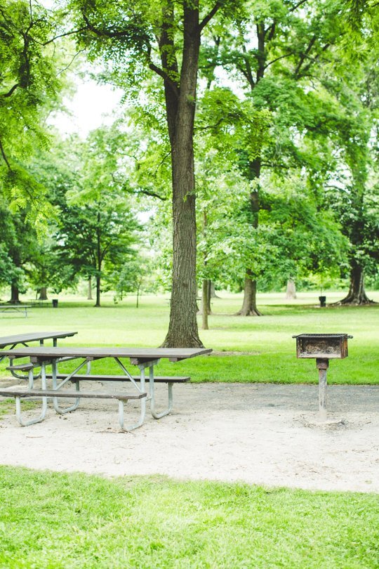 Park Grill and Picnic Benches