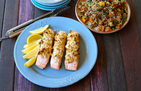 paleo salmon and quinoa salad